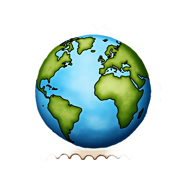 Free transparent PNG: Stamp with Globe Print  Travel Themed Clipart, free downloadable png