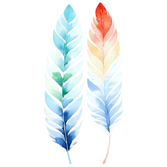 Free transparent PNG: Striped Feather Watercolor Illustration – Transparent PNG