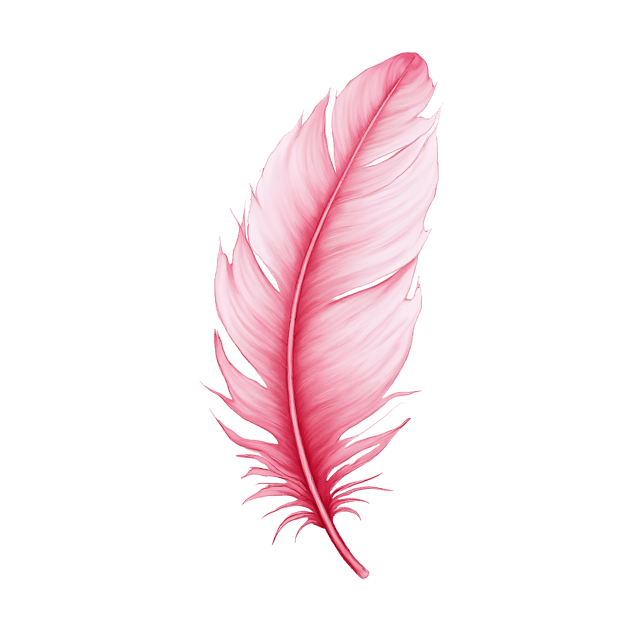 Free transparent PNG: Delicate Feather Tip Under Pink Veil  Elegant Clipart Design, free png download