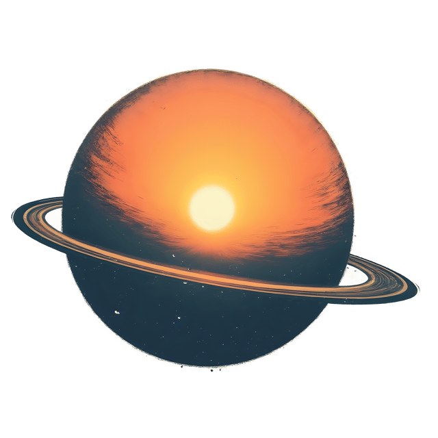 Free transparent PNG: Distant Sun Flare Behind Planet Rings  Astronomy Art PNG, Free Download
