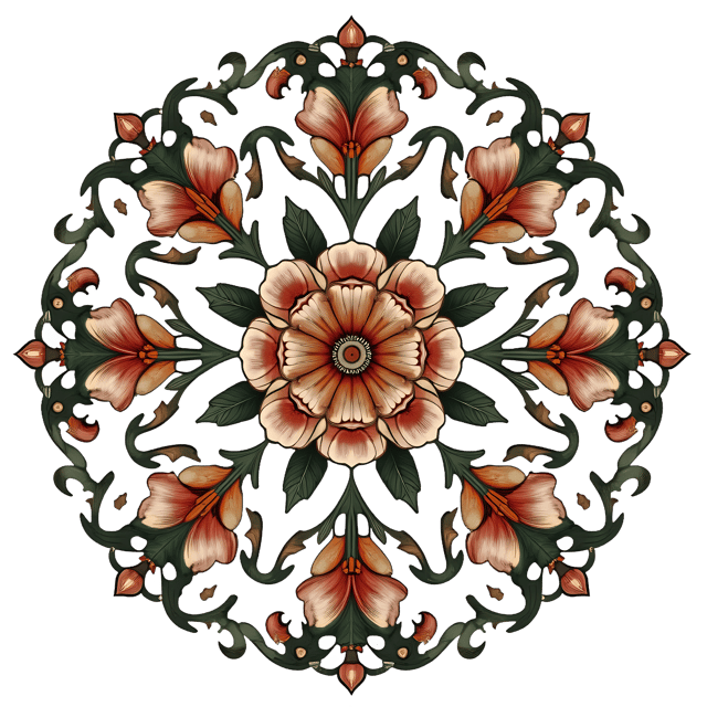 Free transparent PNG: Victorian Floral Medallion Decoration PNG Clipart  Elegant Design Element for Historic or Decorative Use