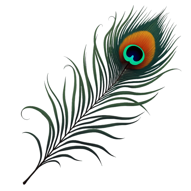 Free transparent PNG: Iridescent Peacock Feather  Unique Decorative Clipart, free high-quality png download