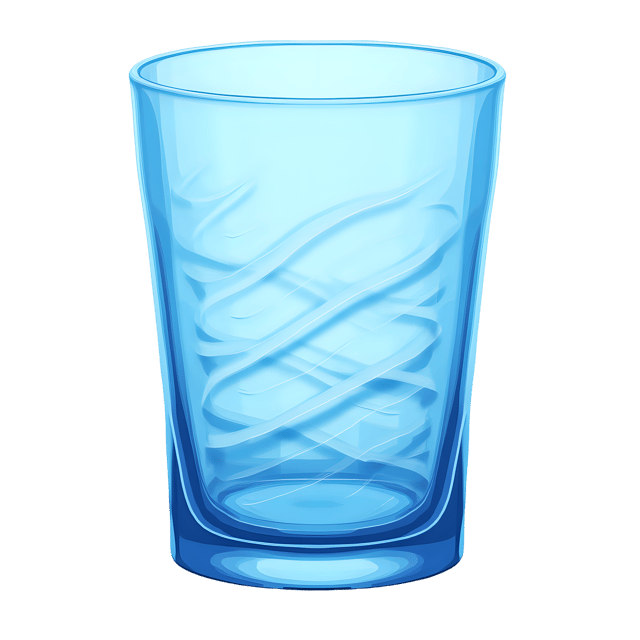 Free transparent PNG: Blue Glass Cup with Wavy Line Pattern PNG