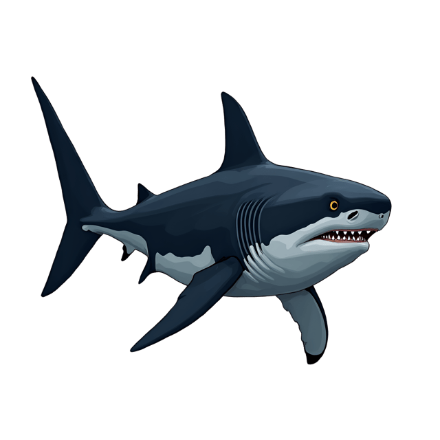 Free transparent PNG: Sleek Black Shark PNG Clipart with Sharp Fins for Underwater and Marine Art