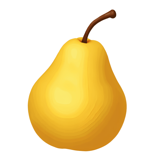 Free transparent PNG: Golden Yellow Pear Clipart with Smooth Skin and Sweet Aroma