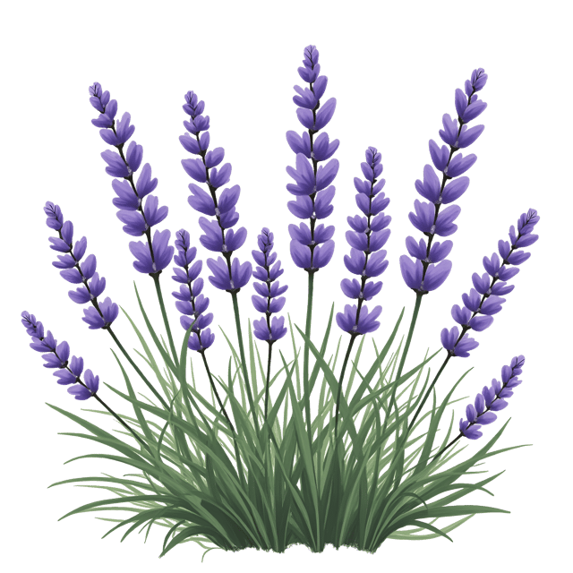 Free transparent PNG: Rustic Lavender Blossoms Clipart with Transparent Background for Nature-themed Decorations
