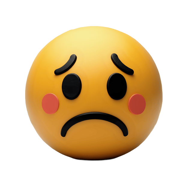 Free transparent PNG: Sad Face Emoji PNG Clipart  Ideal for Emotional Expression in Design  Communication