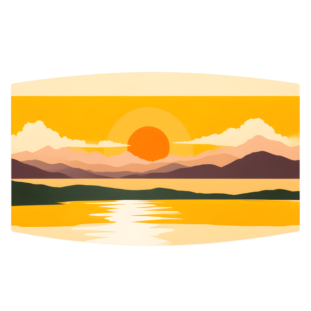 Free transparent PNG: Golden Light Landscape with Transparent Background PNG