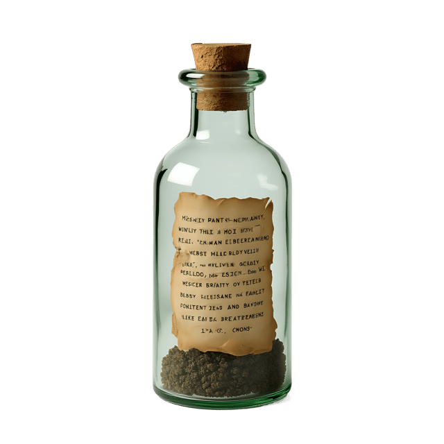 Free transparent PNG: Message in a Bottle PNG Clipart  Ideal for Nautical Themes  Storytelling