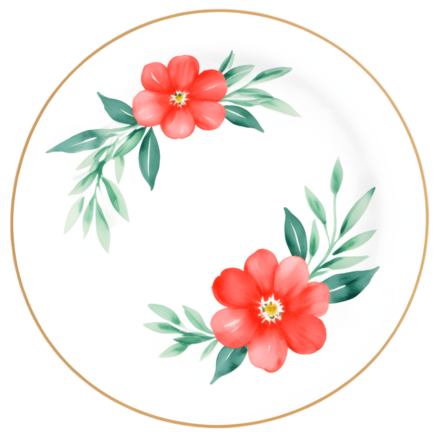 Free transparent PNG: Floral Plate Transparent PNG Design for Decor and Crafts