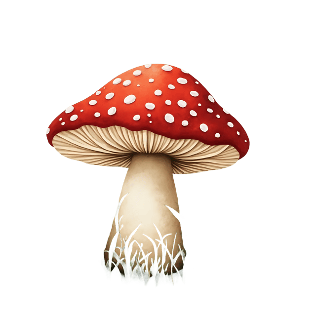 Free transparent PNG: Shy Mushroom PNG with Transparent Background for Nature Illustrations