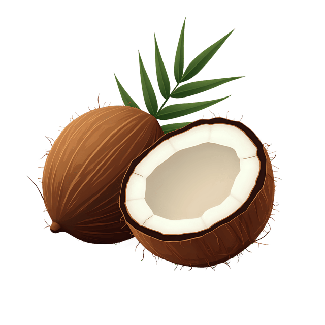Free transparent PNG: Coconut PNG Clipart  Ideal for Tropical Themes, Crafts  Decor