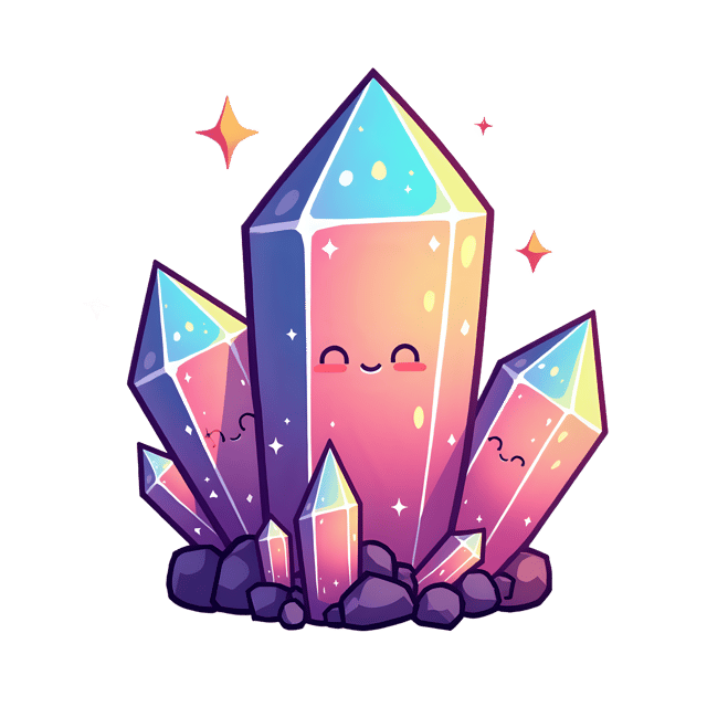 Free transparent PNG: Luminous Crystal Faceted Rainbow Structure PNG