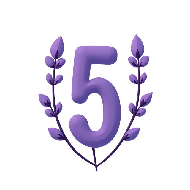 Free transparent PNG: Lavender Number Five  Free Downloadable PNG Clipart