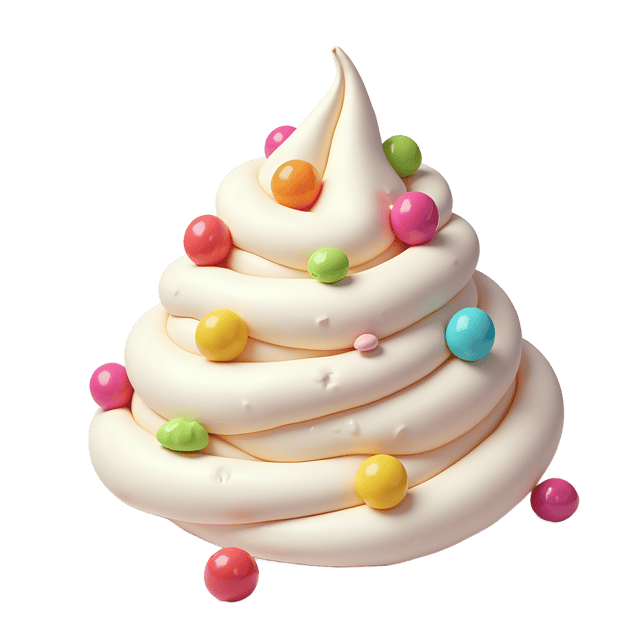 Free transparent PNG: Whipped Cream Topping with Candy Pieces  Dessert Clipart, free png download