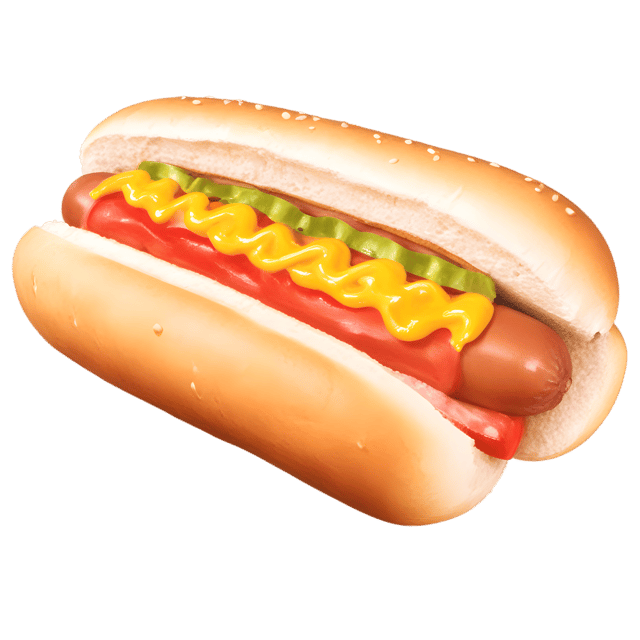 Free transparent PNG: Hot Dog with Mustard and Relish Transparent PNG for Food Graphics