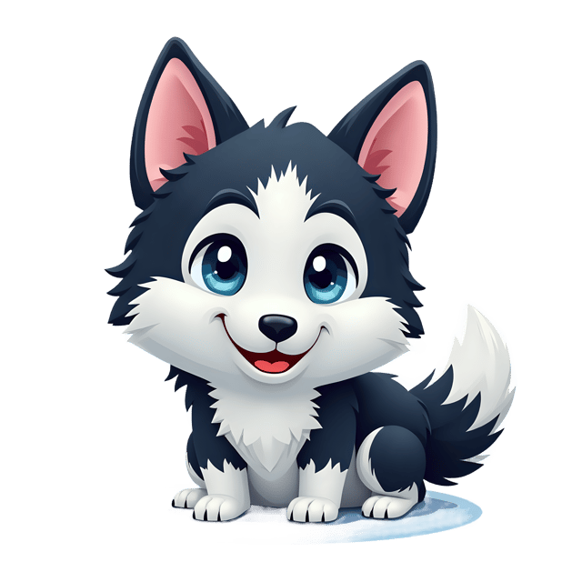 Free transparent PNG: White and Black Husky PNG with Transparent Background for Animal Art and Design