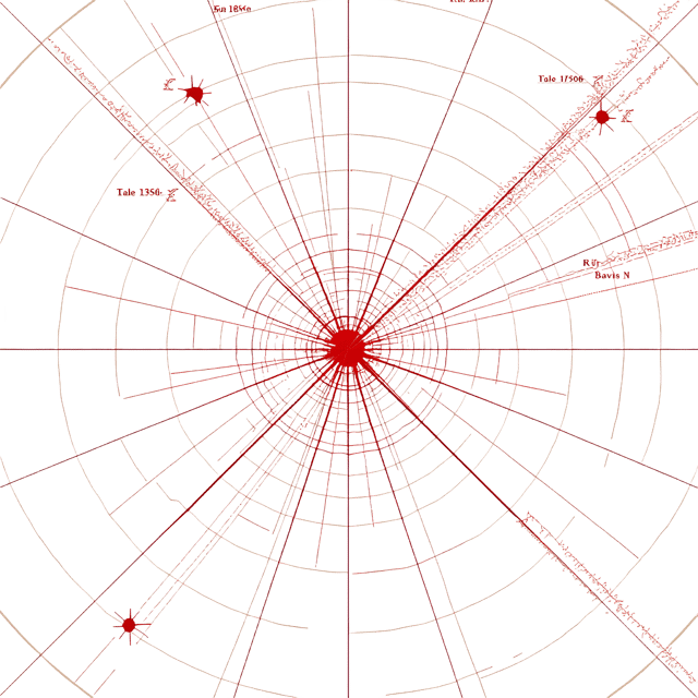 Free transparent PNG: Navigation Chart with Detailed Red Routes on Transparent PNG Background