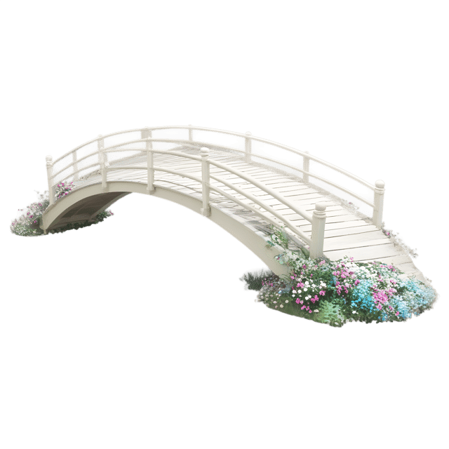 Free transparent PNG: Floral Springtime Bridge PNG