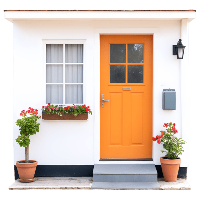 Free transparent PNG: Small Wooden House with Flower Pots PNG Illustration for Nursery and Crafts