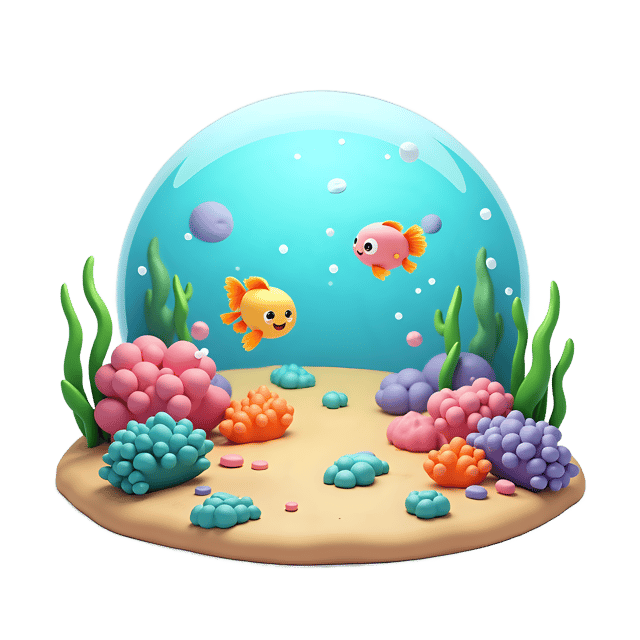 Free transparent PNG: Underwater Diorama PNG  Marine Life Scene for Education  Decor