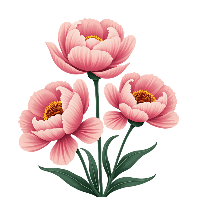 Free transparent PNG: Soft Pink Ruffled Peony PNG Illustration for Botanical Art and Decor
