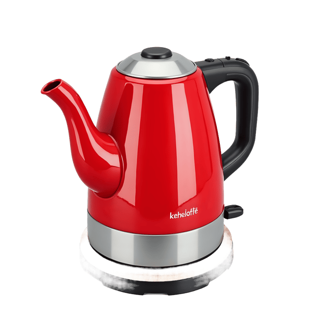 Free transparent PNG: Red Electric Kettle with White Body and Classic Design PNG Image