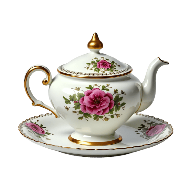 Free transparent PNG: Victorian China Tea Set PNG  Elegant Antique Dinereware for Collectors  Events