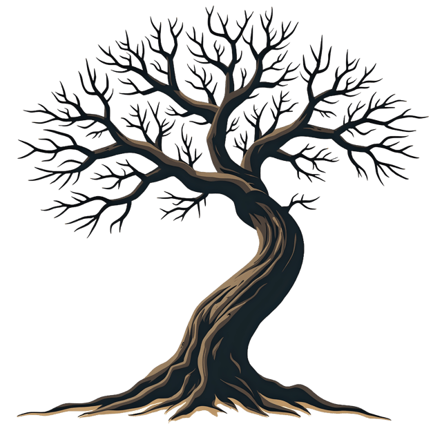 Free transparent PNG: Twisted Tree Branches with Rough Bark PNG Illustration for Nature and Artistic Projects