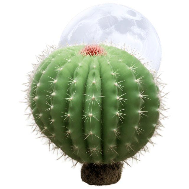 Free transparent PNG: Moon Cactus PNG with Transparent Background for Artistic and Decorative Use