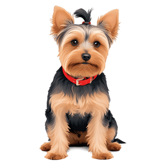 Free transparent PNG: Cute Yorkshire Terrier PNG with Transparent Background for Animal Lovers and Pet Enthusiasts