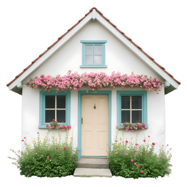 Free transparent PNG: Floral Wall Cottage PNG with Transparent Background for Nursery and Craft Decorations