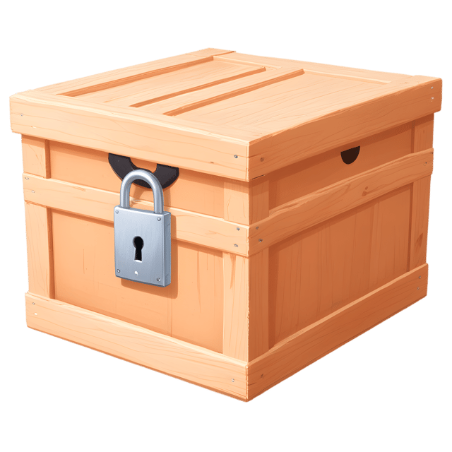 Free transparent PNG: Rusty Wooden Crate with Lock PNG Transparent Background