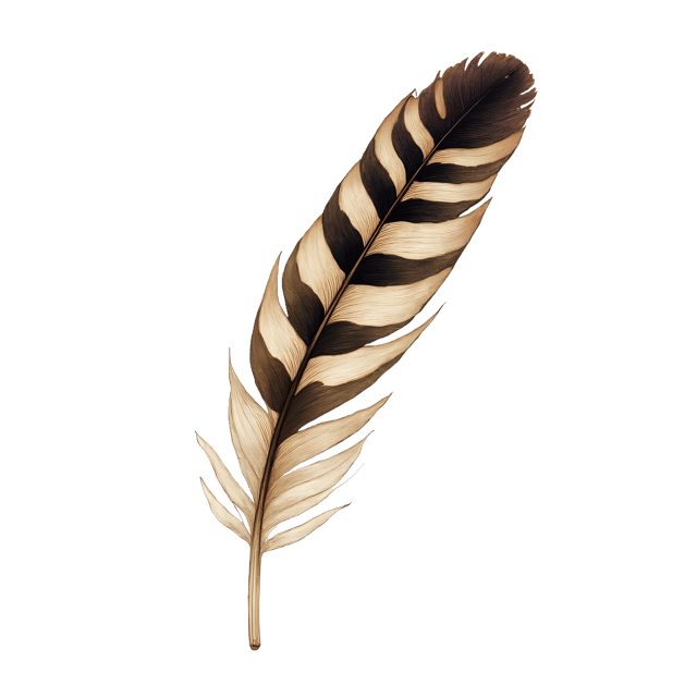 Free transparent PNG: Striped Bird Feather  Free PNG Download Under Soft Netting