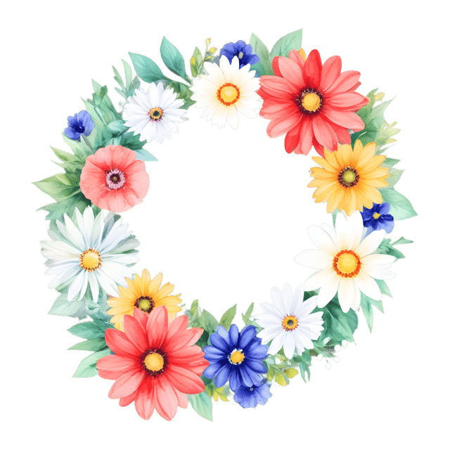Free transparent PNG: Flowery Painting with Transparent Background for Artistic and Decorative Uses
