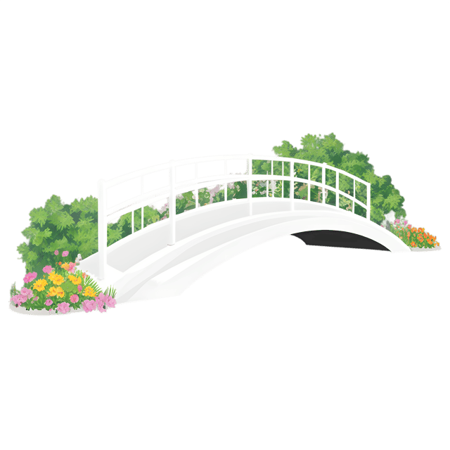 Free transparent PNG: Floral Bridge PNG Transparent Background Design for Garden and Nature Imagery