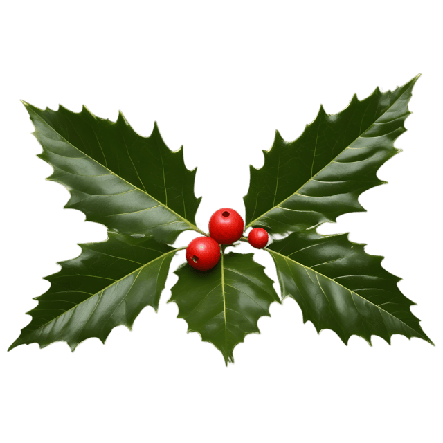Free transparent PNG: Holly Leaf Transparent PNG Image for Design and Craft Projects