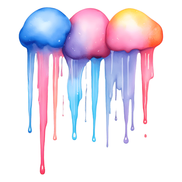 Free transparent PNG: Whimsical Color Drip Art with Transparent Background