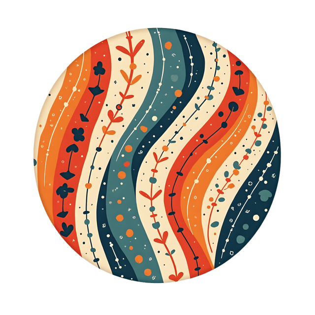 Free transparent PNG: Whimsical Flowing Lines Pattern with Transparent Background PNG