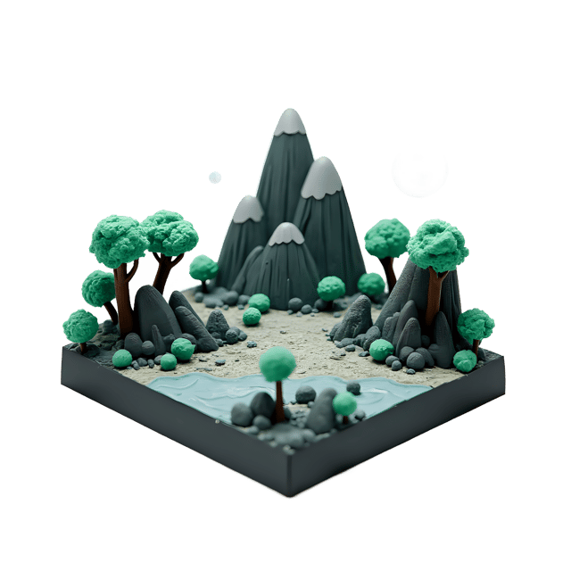 Free transparent PNG: Alien Planet Landscape Digital Art for Science Fiction and Fantasy Imagery