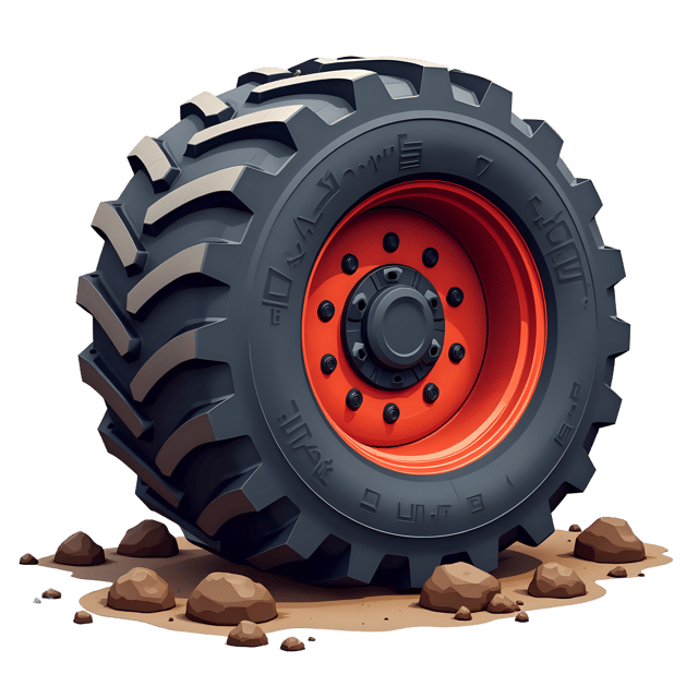 Free transparent PNG: Tractor Rear Wheel with Mud Clumps  Farm Equipment Clipart, free download png
