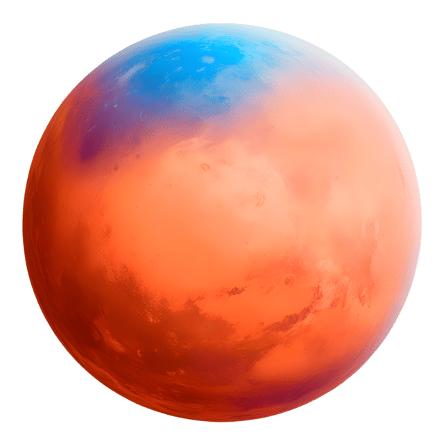 Free transparent PNG: Floral Mars Planet Transparent PNG Design