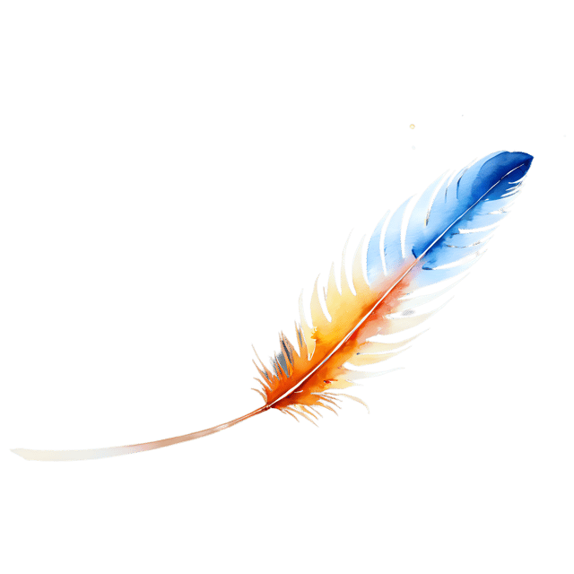 Free transparent PNG: Colorful Feather Watercolor Illustration – Transparent PNG for Crafts and Designs