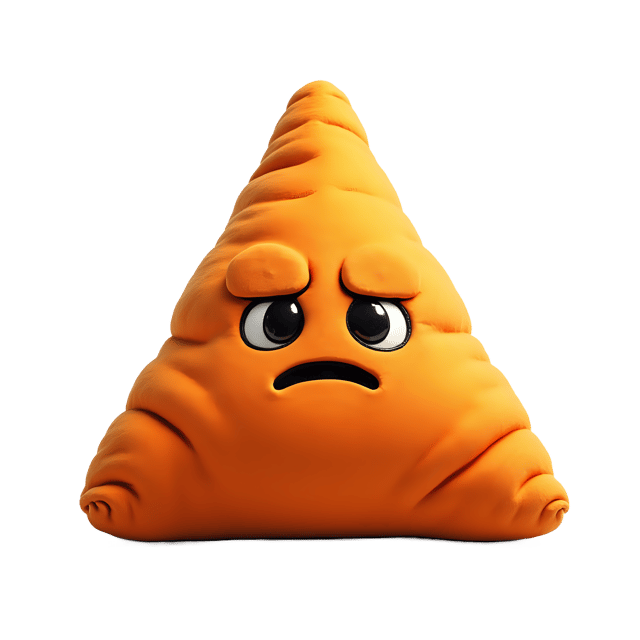 Free transparent PNG: Worried Squishy Triangle PNG with Transparent Background for Cute and Playful Designs
