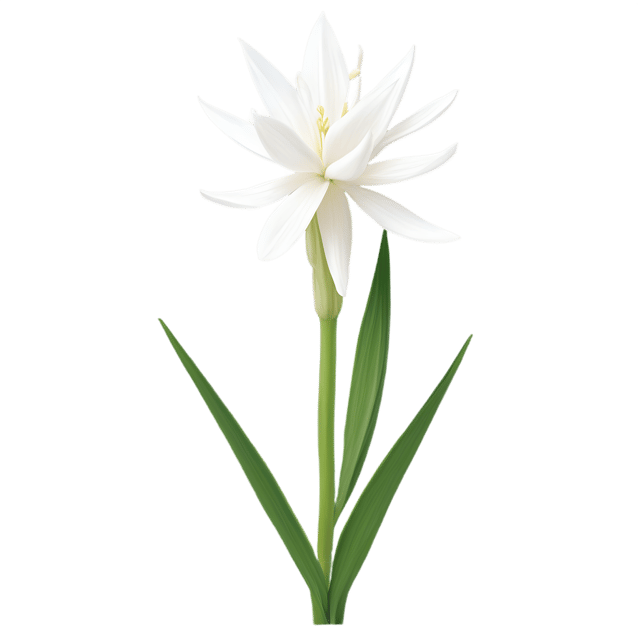 Free transparent PNG: Tuberose Flower PNG with Transparent Background for Floral Design and Clipart
