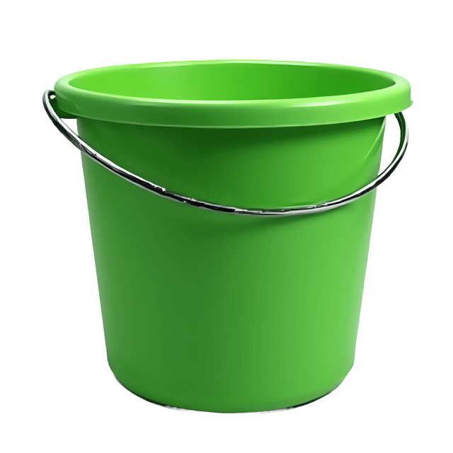 Free transparent PNG: Green Plastic Bucket PNG with Transparent Background for Design Projects