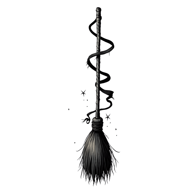Free transparent PNG: Witch Broom with Black Ribbon  Halloween Clipart, free downloadable png