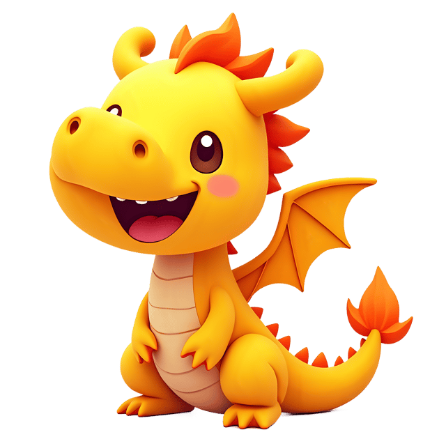 Free transparent PNG: Bright Yellow Dragon PNG with Fiery Mane and Thunderous Roar