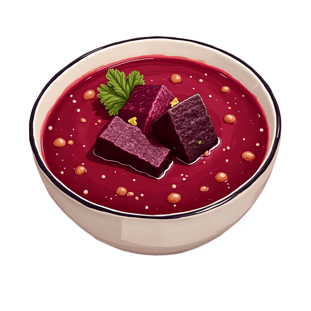 Free transparent PNG: Borscht Soup with Beet Chunks  Free Recipe Clipart, download png
