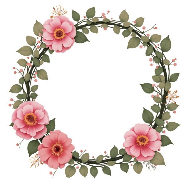 Free transparent PNG: Floral Wreath Frame PNG Clipart  Perfect for Floral Design Projects  Decor